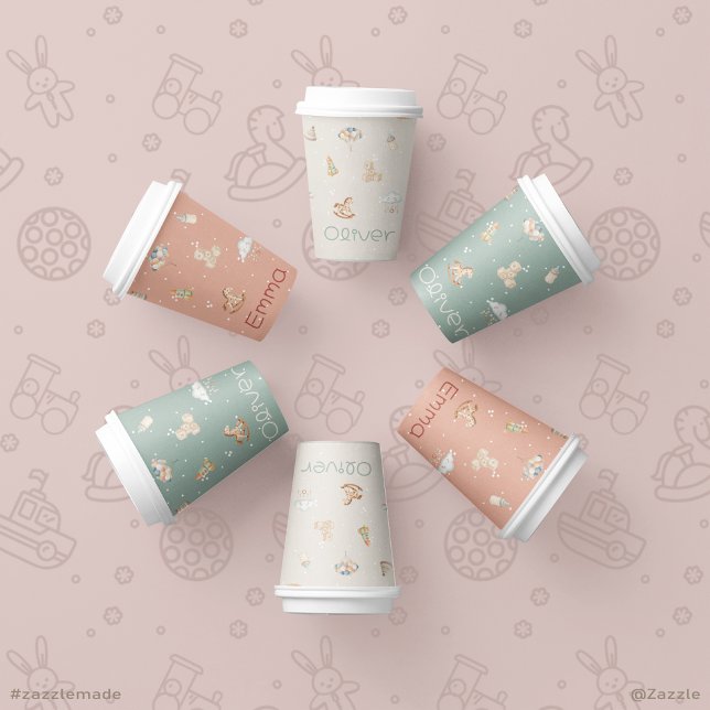 Boho Autumn Personalized Baby Shower Paper Cup (Boho Autumn Personalized Baby Shower Paper Cup)