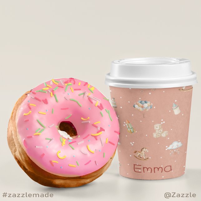Boho Autumn Personalized Baby Shower Paper Cup (Boho Autumn Personalized Baby Shower Paper Cup)