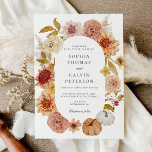 Boho Autumn Wedding Invitation
