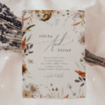 Boho Autumn Wildflower | Beige Casual Wedding Invitation<br><div class="desc">Introducing our stunning boho autumn wildflower | beige casual wedding invitation, which embraces a simple and modern design reflecting the beauty of nature. Featuring pressed dried fall watercolor flowers and terracotta leaves, it captures the essence of October's burnt orange hues, creating a minimalist yet classic design that exudes warmth and...</div>