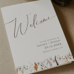 Boho Autumn Wildflower Beige Folded Wedding Program<br><div class="desc">Introducing our stunning boho autumn wildflower beige folded wedding program, which embraces a simple and modern design reflecting the beauty of nature. Featuring pressed dried fall watercolor flowers and terracotta leaves, it captures the essence of October's burnt orange hues, creating a minimalist yet classic design that exudes warmth and charm....</div>