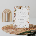 Boho Autumn Wildflower | Casual Wedding Invitation<br><div class="desc">Introducing our stunning boho autumn wildflower | casual wedding invitation, which embraces a simple and modern design reflecting the beauty of nature. Featuring pressed dried fall watercolor flowers and terracotta leaves, it captures the essence of October's burnt orange hues, creating a minimalist yet classic design that exudes warmth and charm....</div>