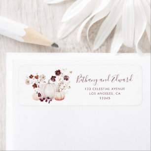 Boho Autumn Wildflower Pumpkin Wedding