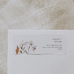 Boho Autumn Wildflower Simple Return Address Label<br><div class="desc">Introducing our stunning boho autumn wildflower simple return address label, which embraces a simple and modern design reflecting the beauty of nature. Featuring pressed dried fall watercolor flowers and terracotta leaves, it captures the essence of October's burnt orange hues, creating a minimalist yet classic design that exudes warmth and charm....</div>