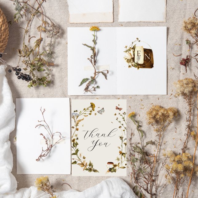 Boho Autumn Wildflower | Wedding Thank You (Creator Uploaded)