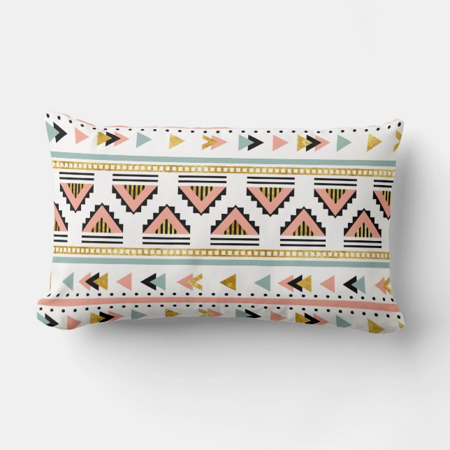 Boho, Aztec style. Lumbar Pillow (Front)