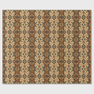 Boho Aztec Tribal Pattern Kitchen Apron   Rustic S Wrapping Paper