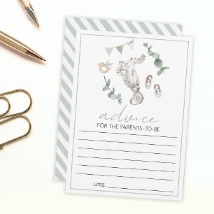 Boho baby boy clothes shower Advice cards parents