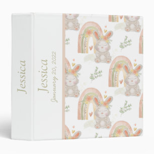 Boho Baby Bunny Photo Album 3 Anneau Classeur
