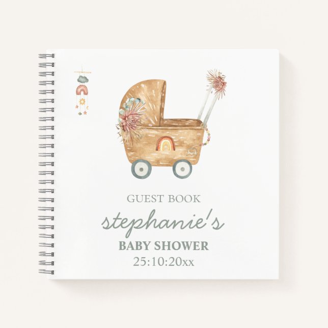 Boho Baby Carrie Baby shower Livre d'or (Devant)