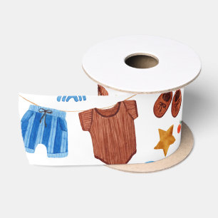 Boho Baby Clothes Baby Shower Satin Ribbon