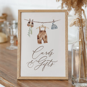 Boho Baby Clothes Boy Baby Shower Cards and Gifts Poster
