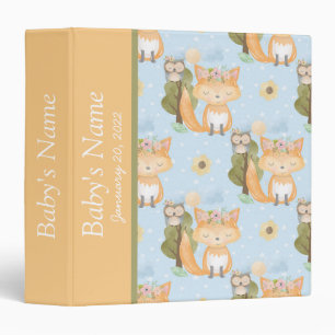 Boho Baby Fox Photo Album 3 Anneau Classeur