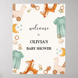 Boho Baby Girl Clothes Baby shower Affiche de bien