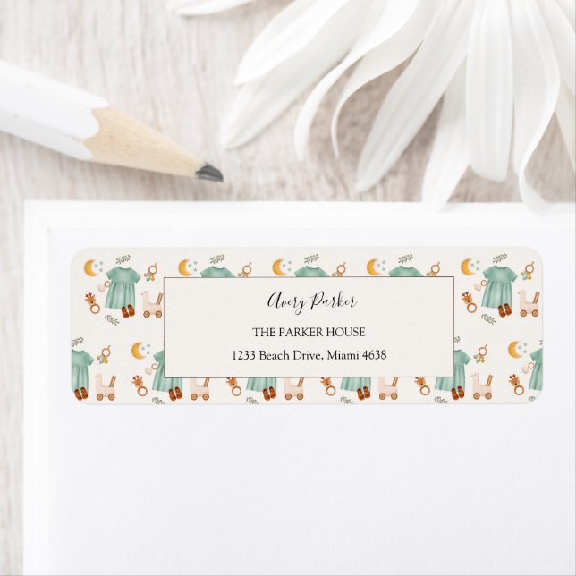 Boho Baby Girl Clothes Pattern Return Address (Insitu)