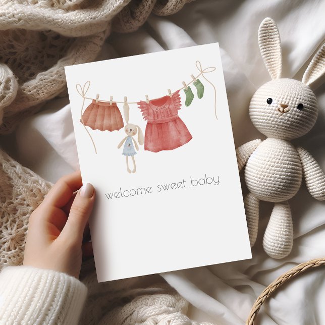Boho Baby Girl Congratulations Card (Creator Uploaded)