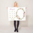Boho Baby Girl Milestone Monthly Baby Blanket