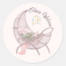Boho Baby Girl Shower Envelope Seal
