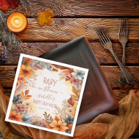 Boho Baby in Bloom Fall Floral Frame Baby Shower