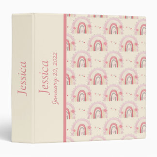 Boho Baby Rainbow Photo Album 3 Ring Binder