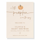 Boho Baby shower Affiche de bienvenue, Pampas Gras