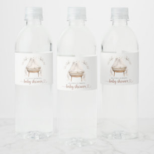 Boho Baby shower bouteille d'eau Étiquettes Neutra