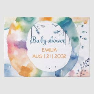 Boho Baby Shower Custom Tissue Paper – Neutral