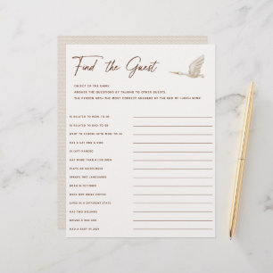 Boho Baby Shower Find The Guest Game