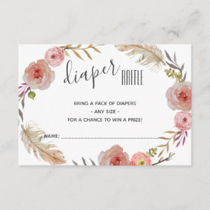 Boho Baby Shower Insert Invitation
