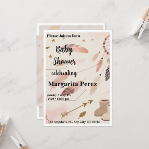 Boho Baby Shower Invite