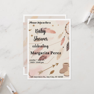 Boho Baby Shower Invite