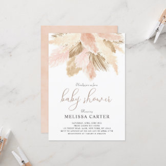 Boho Baby Shower Neutral Spring Party Invitation