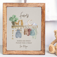 Boho Baby Shower Nursery Theme Favours Poster