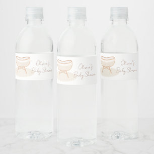 Boho Baby Shower Party Decor Favours Water Bottle Label