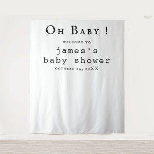 Boho Baby Shower Photo Backdrop Tapestry