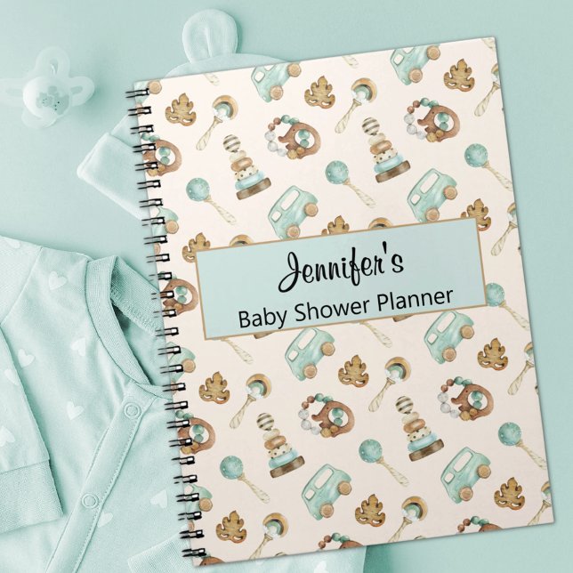 Boho Baby Shower Planner-Keepsake Vintage Toys Notebook (Creator Uploaded)