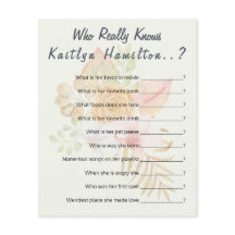 Boho Baby Shower Question Game New Mother Humour