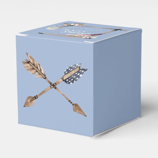 Boho Baby Shower Southwestern Arrow Favor Box (Front Side)