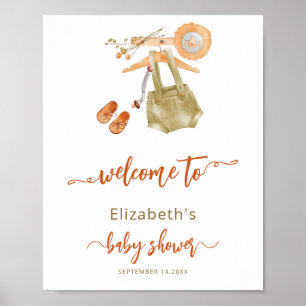 Boho Baby Shower Welcome Poster