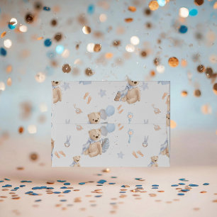 Boho baby teddy bear envelope