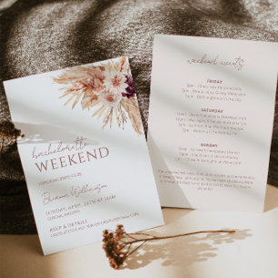 Boho Bachelorette Party Invitation et Itinéraire