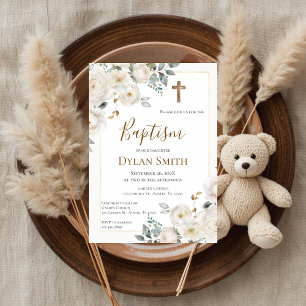 Boho Baptism Invitation