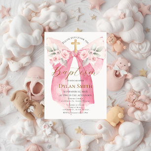 Boho Baptism  Invitation
