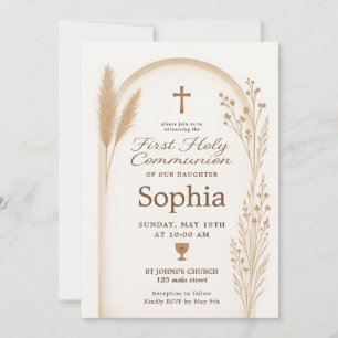 Boho Baptism Invitation et jeu de Cartes de remerc