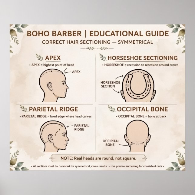 Boho Barber Sectioning Poster (Front)