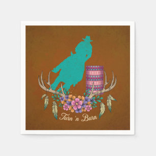 BOHO BARREL RACER BARREL RACING RODEO PAPER NAPKIN