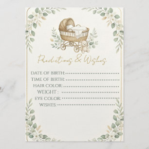 Boho Bassinet Baby Shower Predictions game