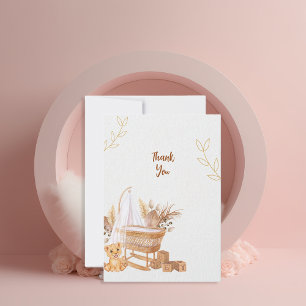 Boho Bassinet Nursery Baby Shower Thank You