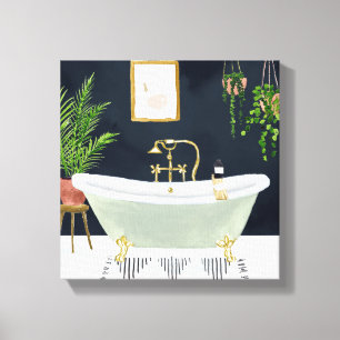 Boho Bath I Canvas Print