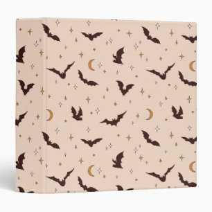 Boho Bats and Stars Halloween Pattern Binder